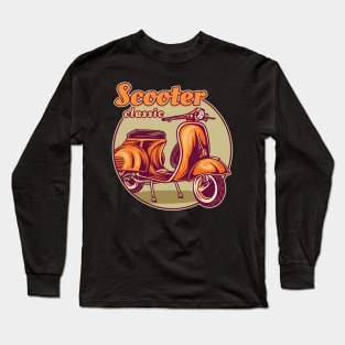 Retro Scooter Long Sleeve T-Shirt